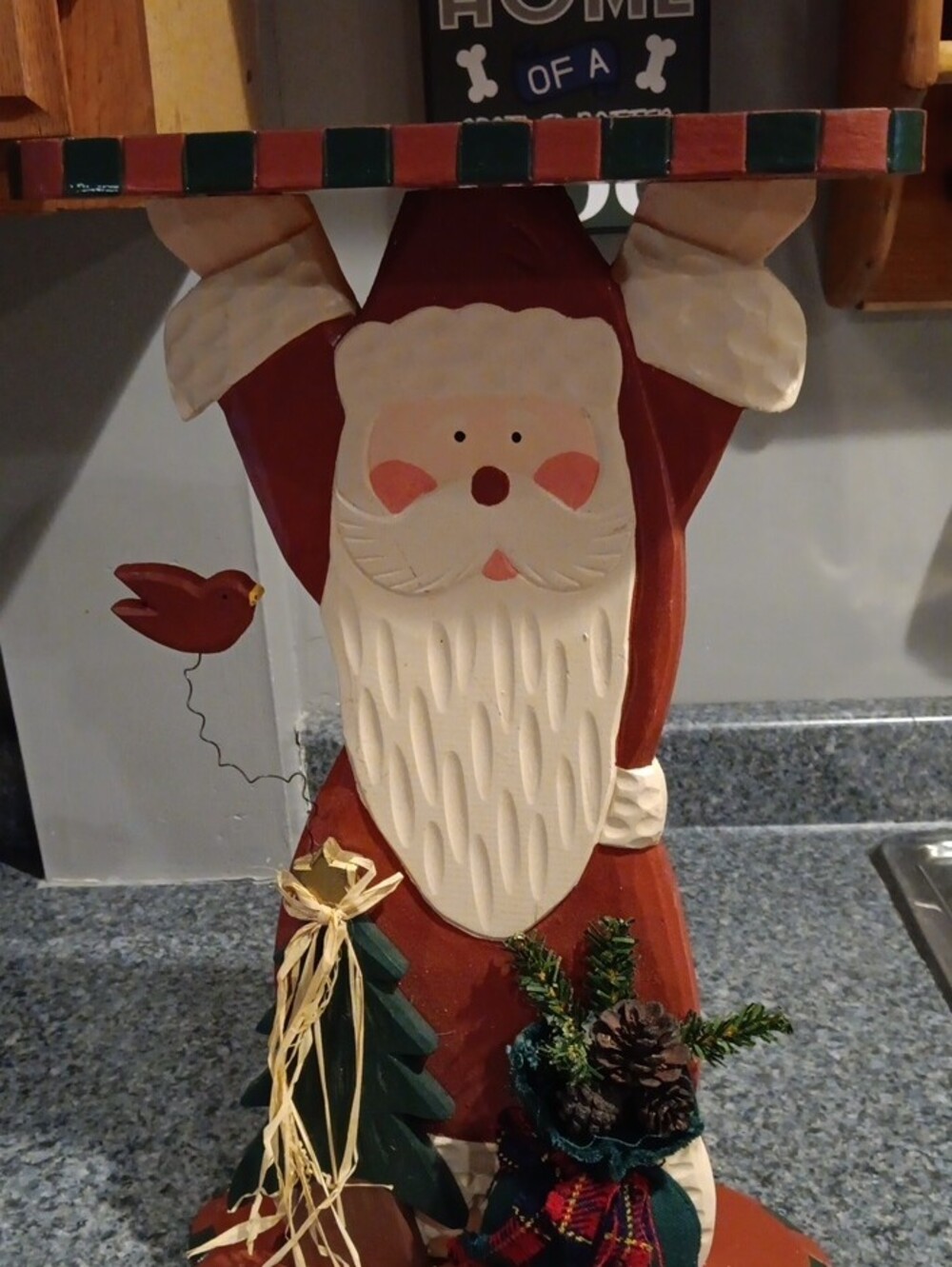 Rustic Red Santa Holiday Table Decor - Picture 3 of 4